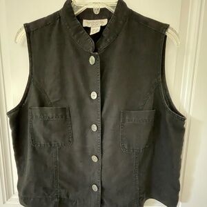 Innovation Sport Linen/Cotton Vest Black, size 14